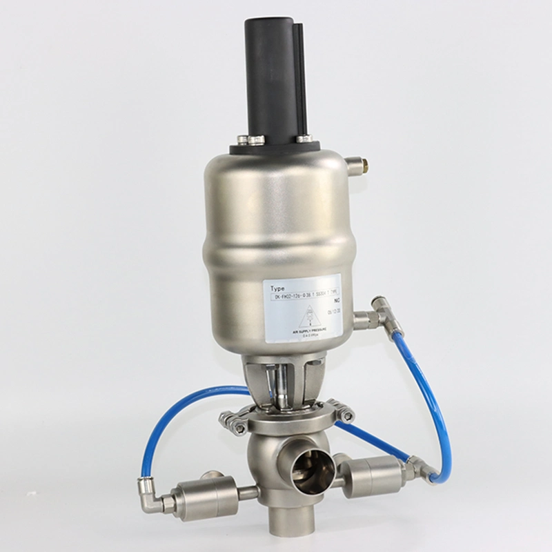 Hygienic Stainless Steel Pneumatic Intelligent Control Double Seat Mix Proof Valve