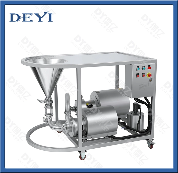 Deyi Sanitary 316L Stainless Steel Homogeneous Rotor Mixing Pump for Liquid Powder Mixture