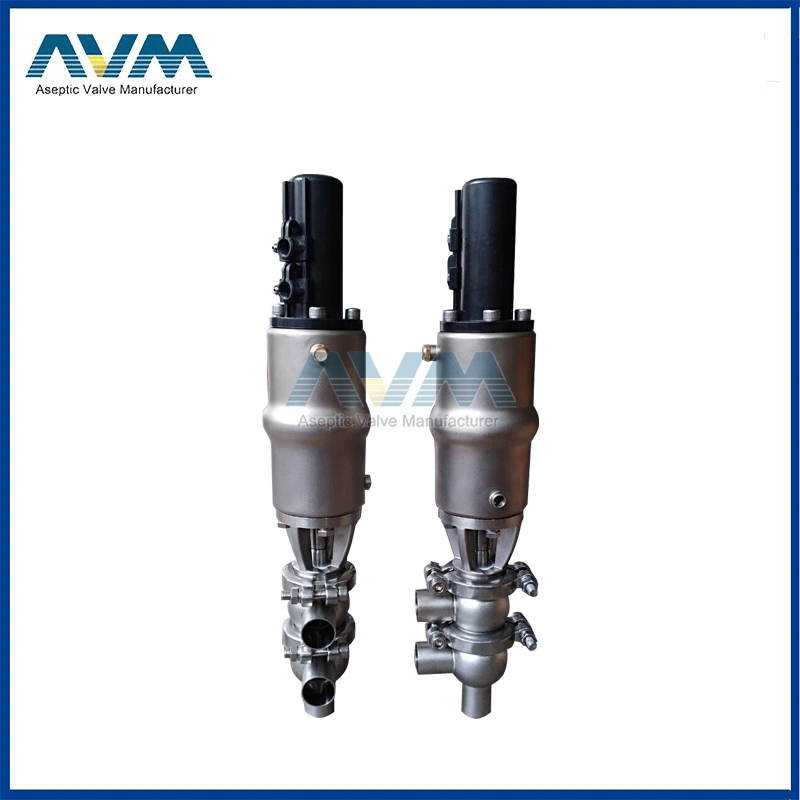 Sanitary Stainless Steel Single/Double Seat Pneumatic Intelligent Mix-Proof Valve