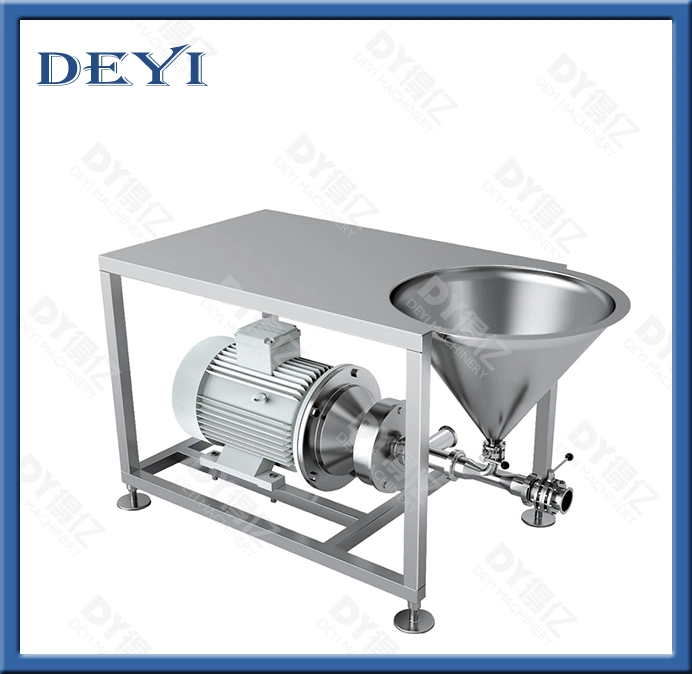 Deyi Sanitary 316L Stainless Steel Homogeneous Rotor Mixing Pump for Liquid Powder Mixture