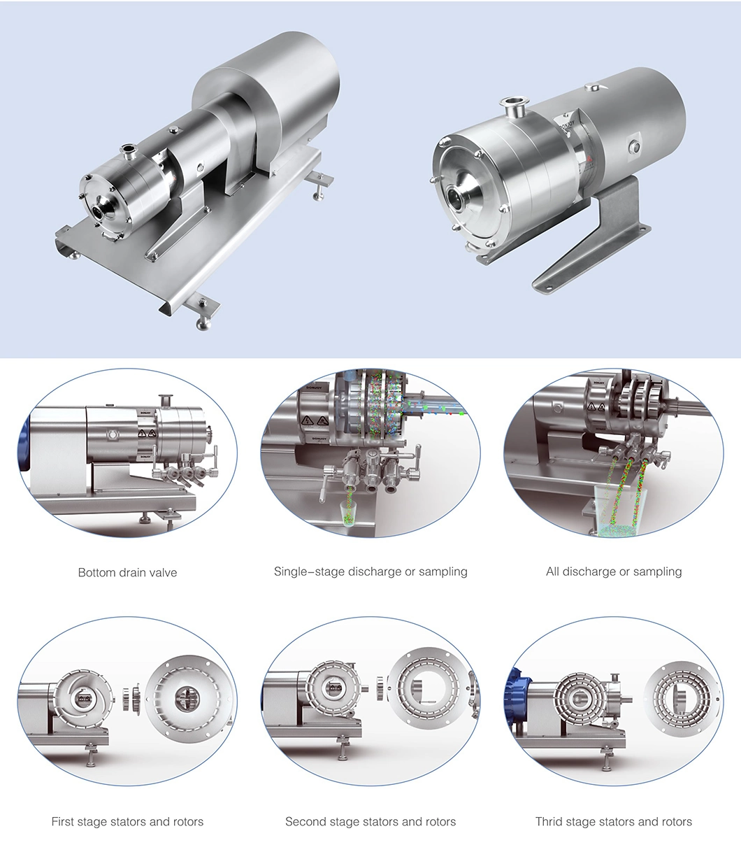 Sanitary Single-Stage Donjoy Emulsified Homogeneous Mixing Pump for Dairy Processing Cheese