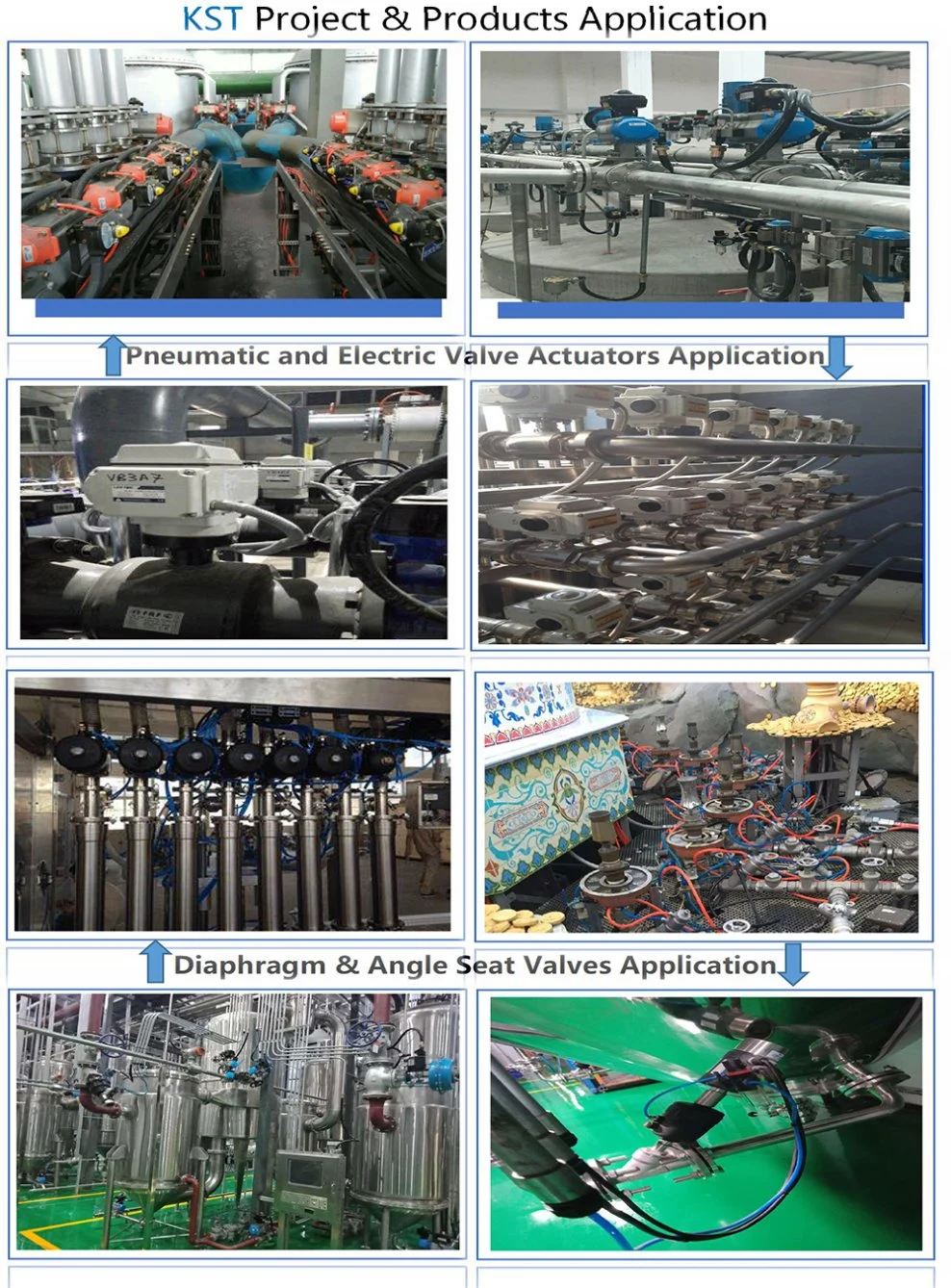 Industrial Clamp Kst CE, ISO, Dnv Pneumatic Angle Seat Valve
