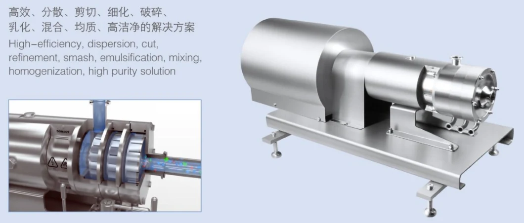 Homogeneous Multi-Stage Emulsifying Mixing Shearing Pump with 55kw Motor