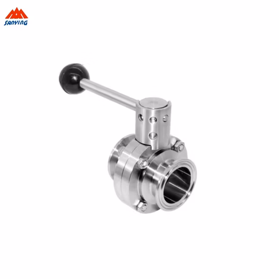 다중 위치 핸들/클램프 잠금 기능이 있는 다중 위치 플라스틱 핸들이 있는 위생 스테인리스 스틸 SS304/316L