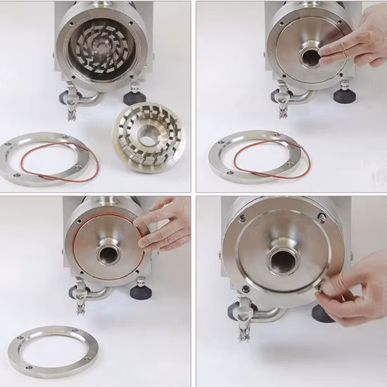 화장품용 유화 균질화 인라인 고전단 펌프